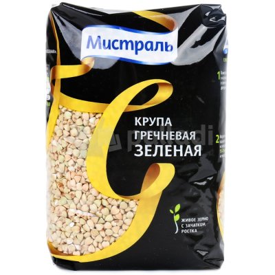 Крупа Мистраль 450г Гречка зеленая