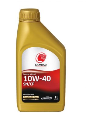 Масло моторное 10W40 SN/CF IDEMITSU SEMI-SYNTHETIC 1л п/синтетическое
          Артикул: 30015049-724