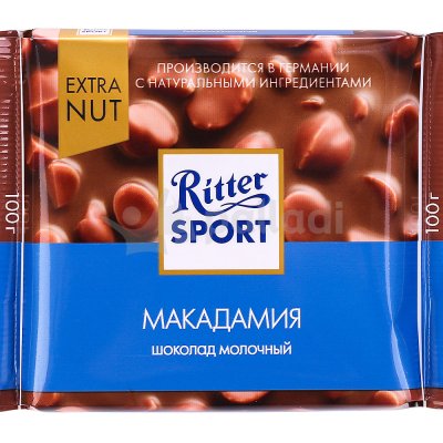 Шоколад Ritter SPORT 100г Молочный с орехом макадамия