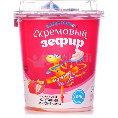 Зефир кремовый Всегда Готовь! 200г со вкусом клубника со сливками