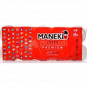 Бумага туалетная Maneki RED 3-х слойная 30м 10 рулонов Япония ТР709Н
