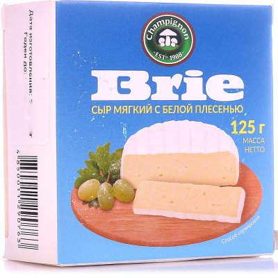 Сыр Brie 125г мягкий с белой плесенью
