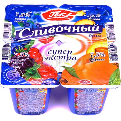 Йогурт Гек 7,5% 100гр (4шт) лесные ягоды 