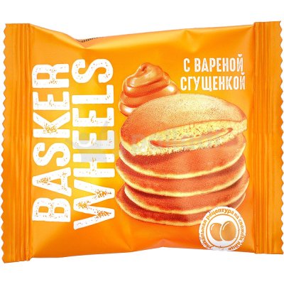 Пирожное Pancake Basker Wheels 36г с вареной сгущенкой 