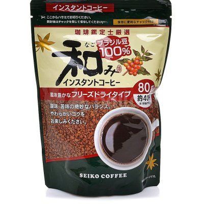 Кофе Сейко Freeze Dried 80гр растворимый м/у