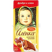 Шоколад Аленка молочный фундуком и изюм 90г