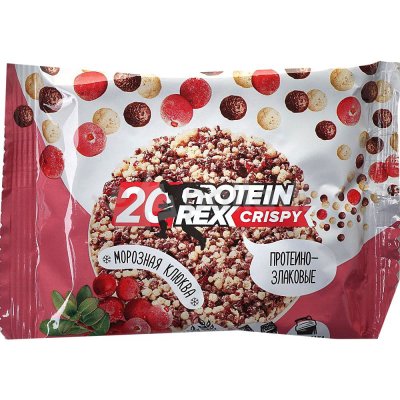 Хлебцы Protein Rex Crispy 20% протеино-злаковые 55г Морозная клюква