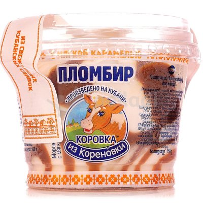 Мороженое Коровка из Кореновки 150г пломбир с карамелью