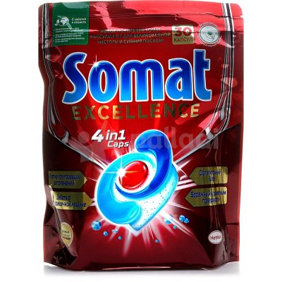 Таблетки для посудомоечной машины Somat EXCELLENCE 4в1 30шт
