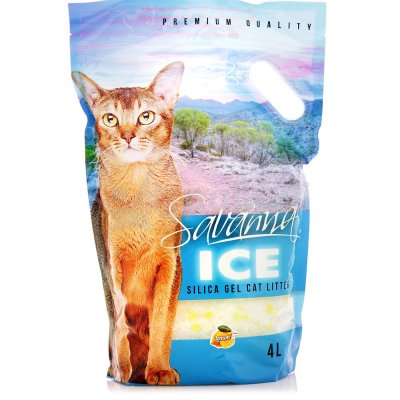Наполнитель для кошек впитывающий SAVANNA ICE Лимон 4л