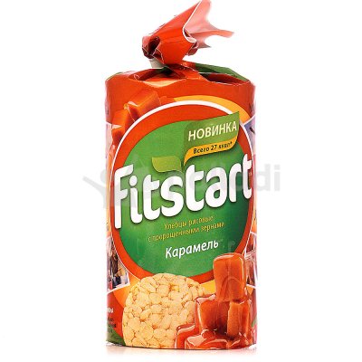 Хлебцы рисовые FITSTART 100г карамель