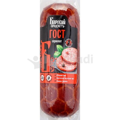 Колбаса Барский продукт Сервелат ГОСТ 400г    
