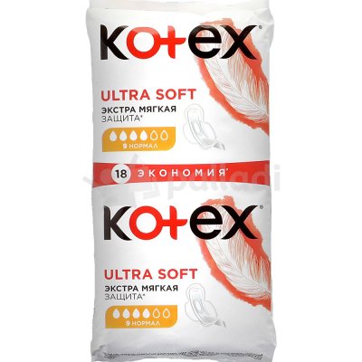 Прокладки гигиенические KOTEX Ultra Soft 18шт
