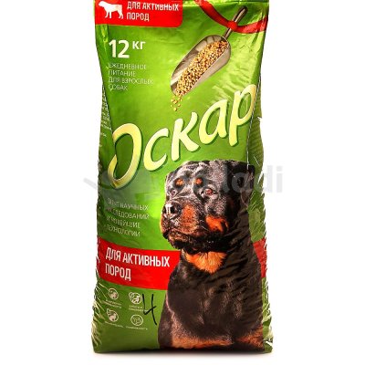 Сухой корм для взрослых собак Активных пород 12кг ОСКАР