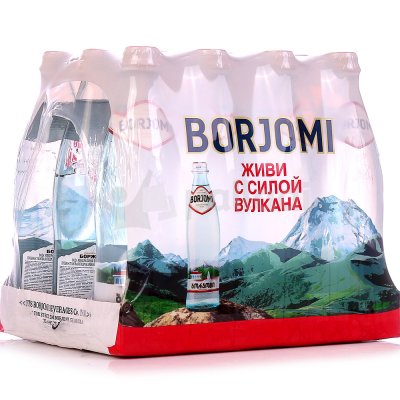 Минеральная вода Боржоми 0,5л ст/б 1/12 (1 упаковка)