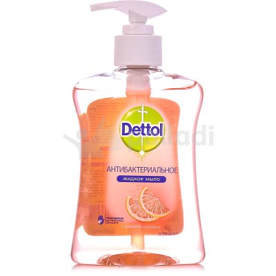 Мыло жидкое DETTOL Бодрящая свежесть с экстрактом грейпфрута антибактериальное  250мл