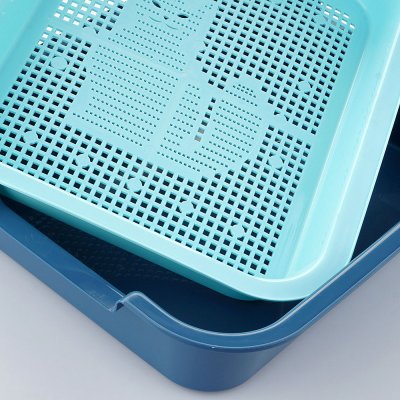 Туалет для кошек с сеткой 31,5 х 38 х 8см  Альтернатива