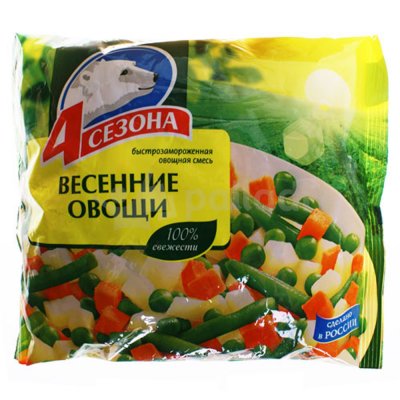 4 сезона Овощи Весенние 400г 1/20