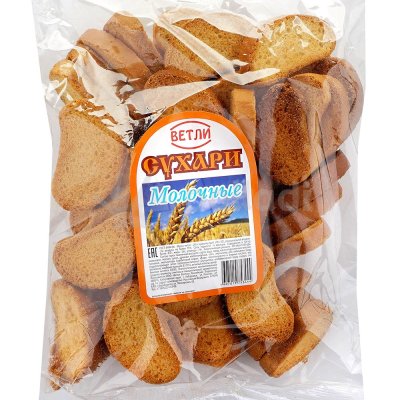 Сухари Ветли 250г молочные