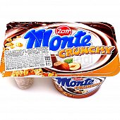 Десерт молочный Zott Monte 125г с шоколадом, фундуком и хрустящая смесь