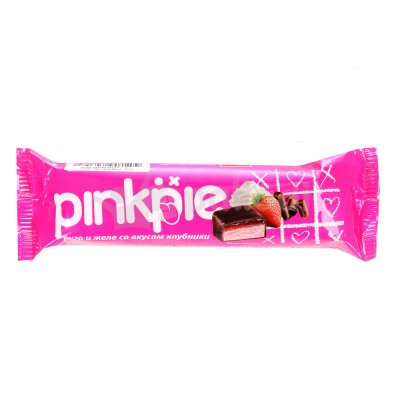 Срок до 11.01.19г Шоколадный батончик PINKPIE 40г со вкусом клубники