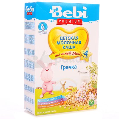 Каша Bebi премиум 200г молочная Гречка с 4 месяцев