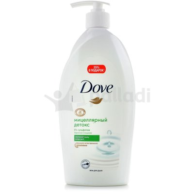 Гель-крем для душа DOVE Мицеллярный Детокс-уход 750мл