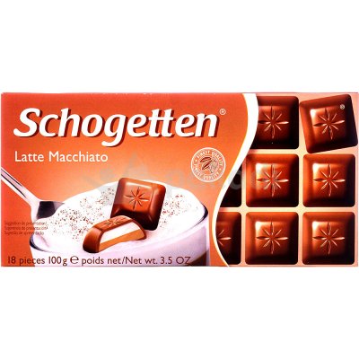 Шоколад Schogetten 100г молочный латте макиатто