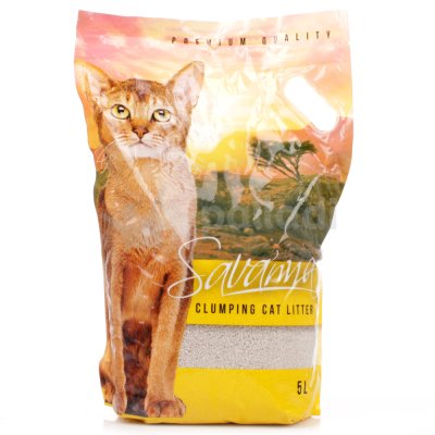 Наполнитель для кошек комкующийся SAVANNA без запаха 5л 54986