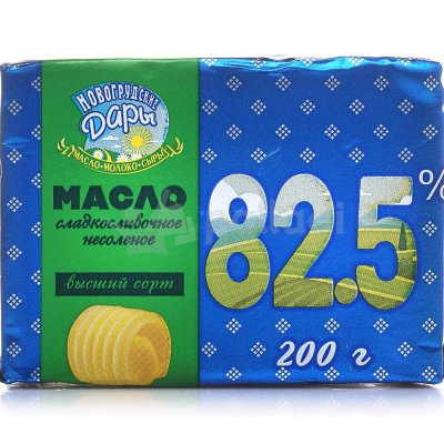 Масло сливочное Новогрудские дары 200г 82,5% 