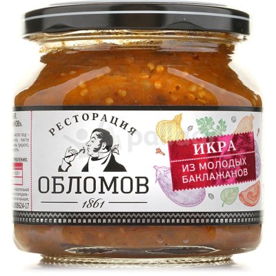 Ресторация Обломов Закуска из молодых баклажанов 420г 