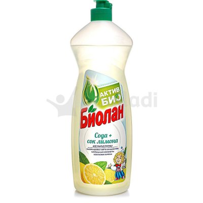 Средство для мытья посуды БИОЛАН 900мл Сода и сок лимона