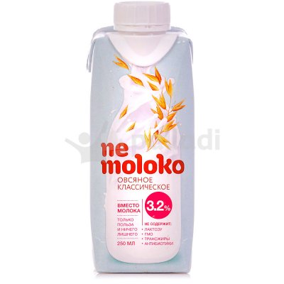 Напиток овсяное Ne Moloko 0,25л 3,2%  классическое 