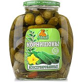 Корнишоны Медведь Любимый 1500г консервированные 