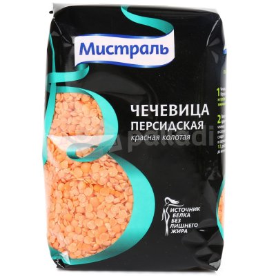 Крупа Мистраль 450г Персидская чечевица красная