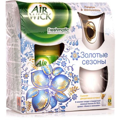 Освежитель воздуха Airwick Автомат Спрей Лимон и Женьшень 250мл
