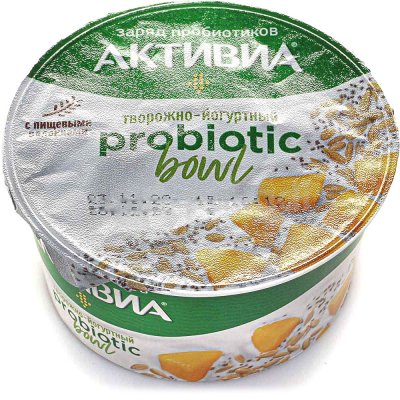 Активиа 135г творожная Probiotic Bowl манго-микс семян