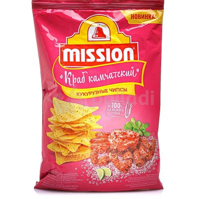 Чипсы кукурузные MISSION 90г КРАБ 