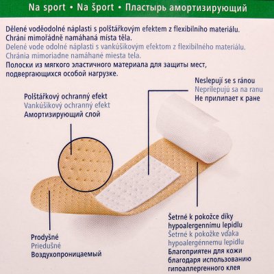 Пластырь медицинский амортизирующий №20 19х72мм Cosmos Спорт