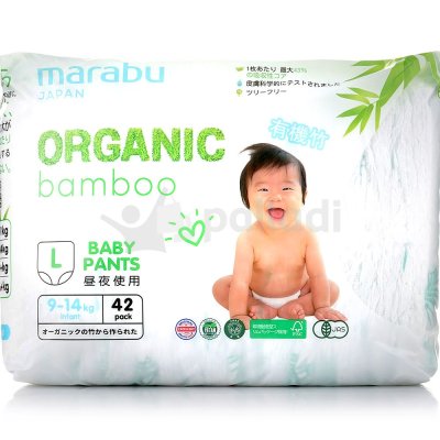 Трусики-подгузники MARABU ORGANIC для детей L 9-14кг 42шт