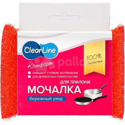 Мочалка для тефлона ClearLine 1шт