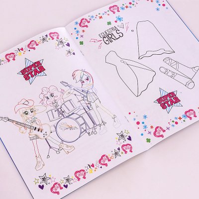 Живая раскраска Пинки Пай, Радуга Дэш и Эпплджек А4 мягкая обложка Kids Devar