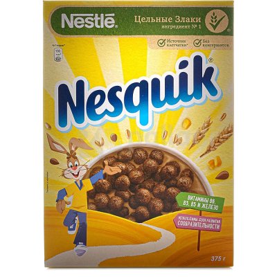 Сухой завтрак Nestle 375г Nesquik шоколадный 