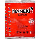 Полотенца бумажные MANEKI  RED 2шт  2-х слойное 60лист PТ158H