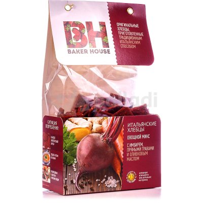 Хлебцы Итальянские Baker hause 250г овощной микс