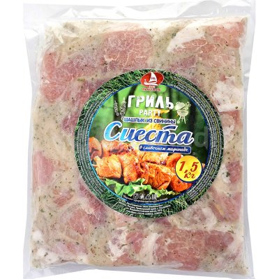 Шашлык Никольск Сиеста 1,5кг в сливочном маринаде 