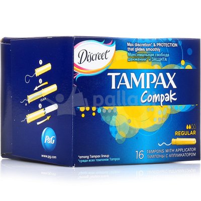 Тампоны TAMPAX Compak с аппликатором regular 16шт