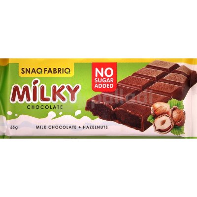 Шоколад SNAQ FABRIQ молочный 55г с шоколадно-ореховой пастой