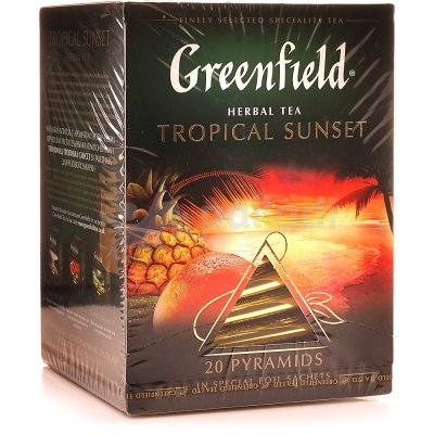 Чай Гринфилд 20пирамидок Tropical Sunset травяной