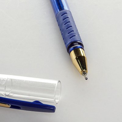 Ручка шариковая с прорезиненой манжетой Berlingo Голд синий 0,7мм 